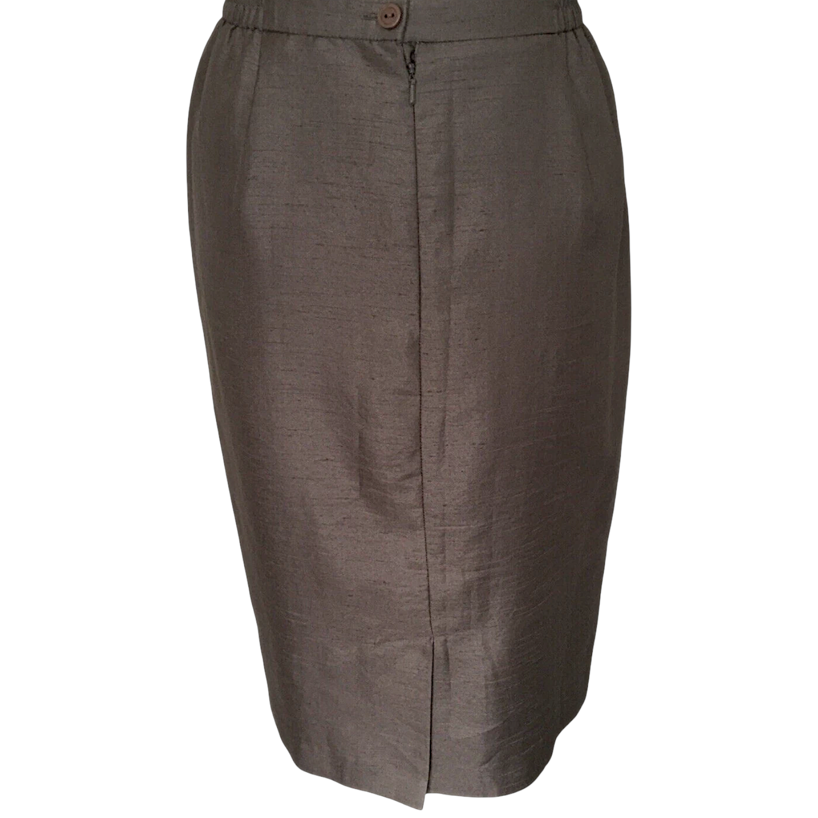 Eastex Vintage Brown Silky Pencil Skirt UK 10