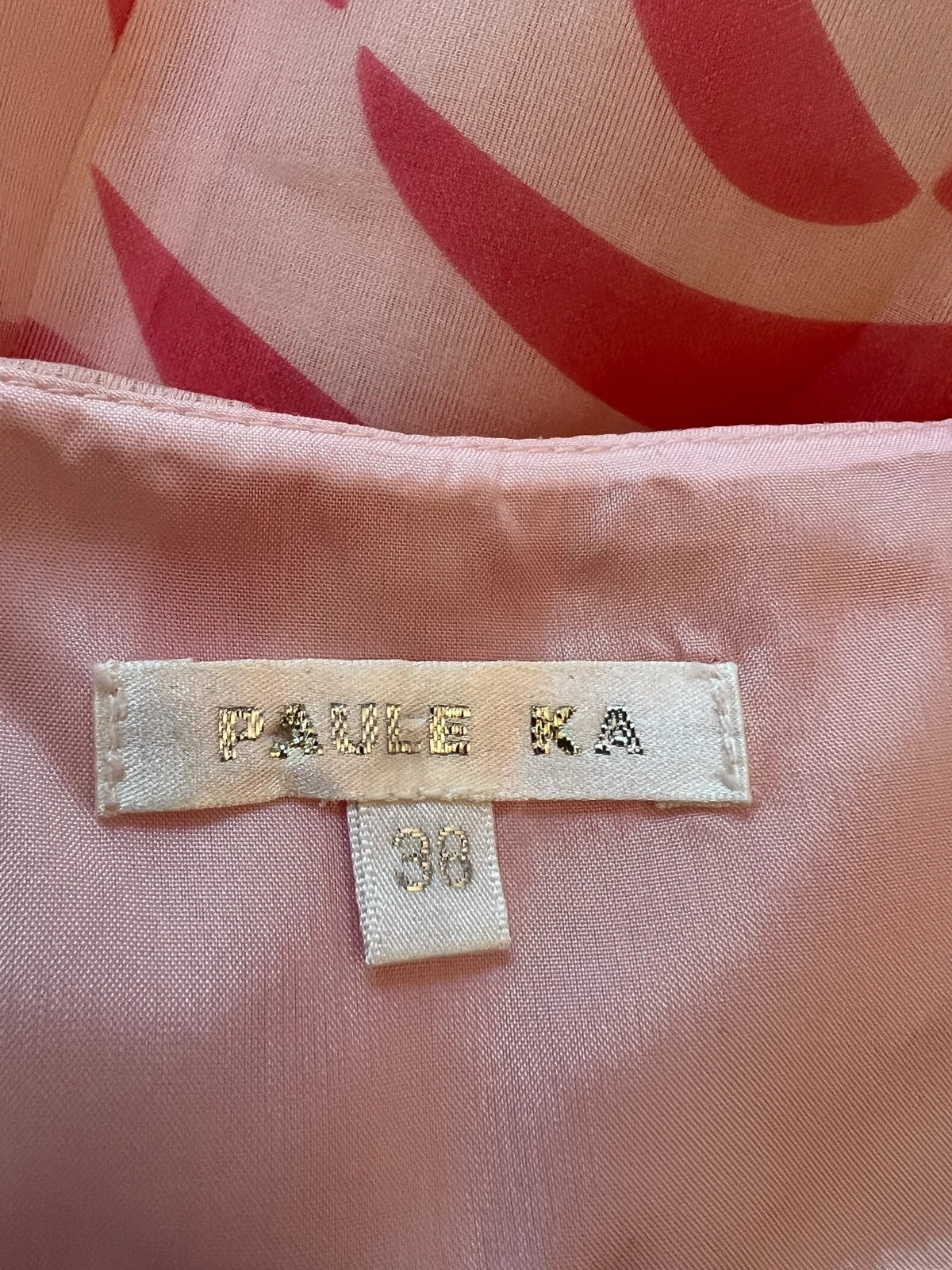 Paule Ka Pale Pink Silk Organza Dress UK 10