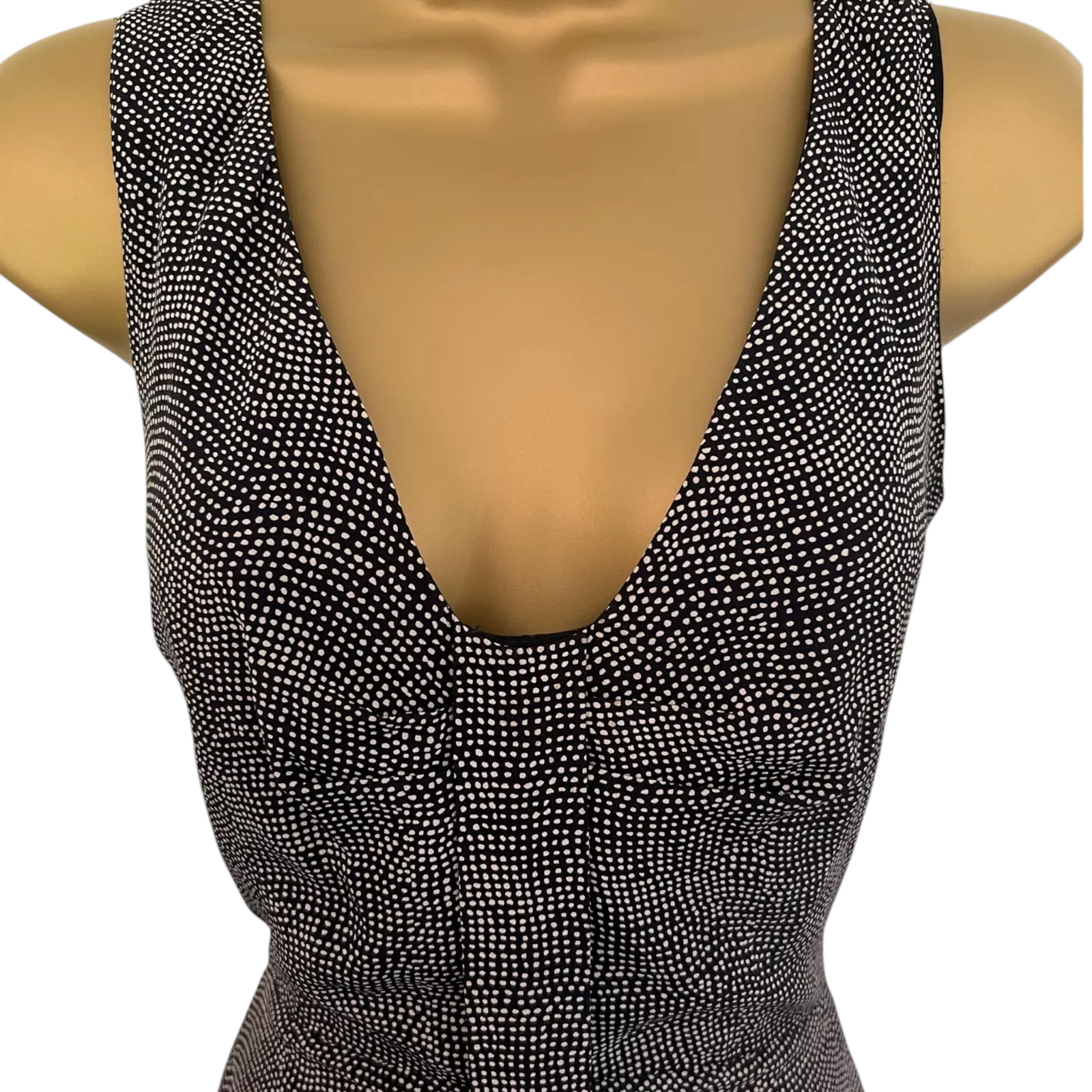 Paul Smith Black Label Black Ivory Spotted Silk Dress UK 12