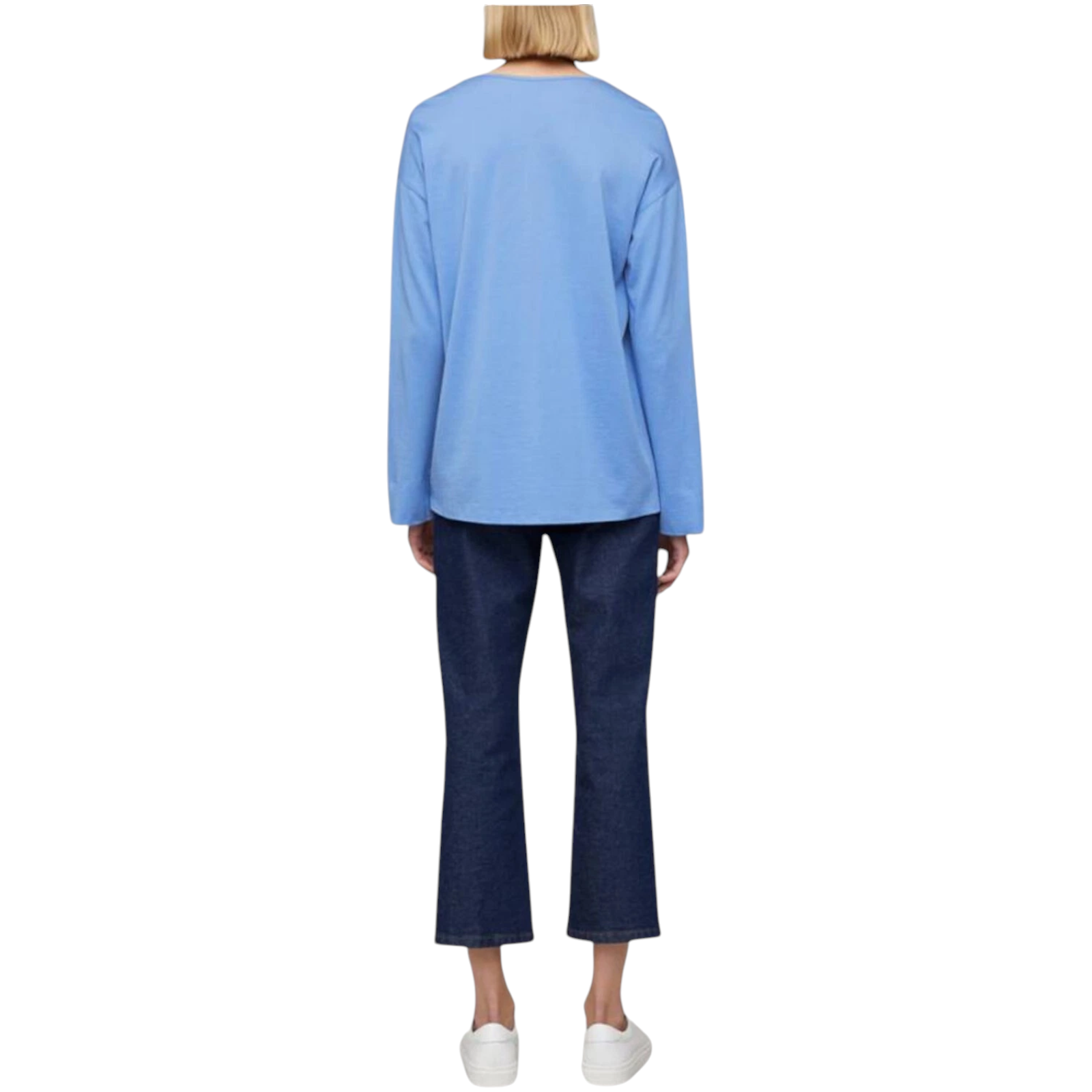 Jigsaw Sky Blue Long Sleeve Tunic Top UK 14