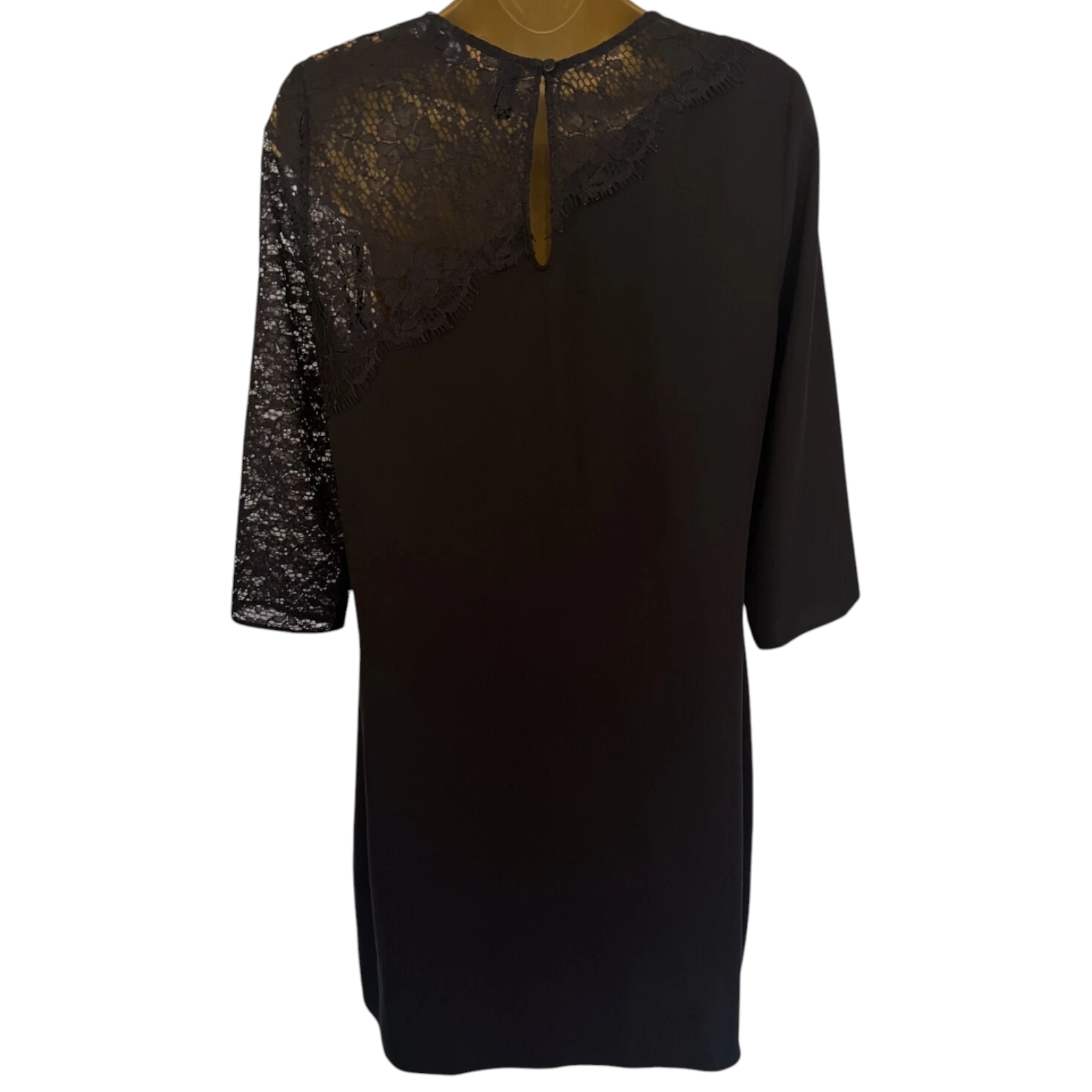 Dorothy Perkins Black Lace Detail Dress UK 12