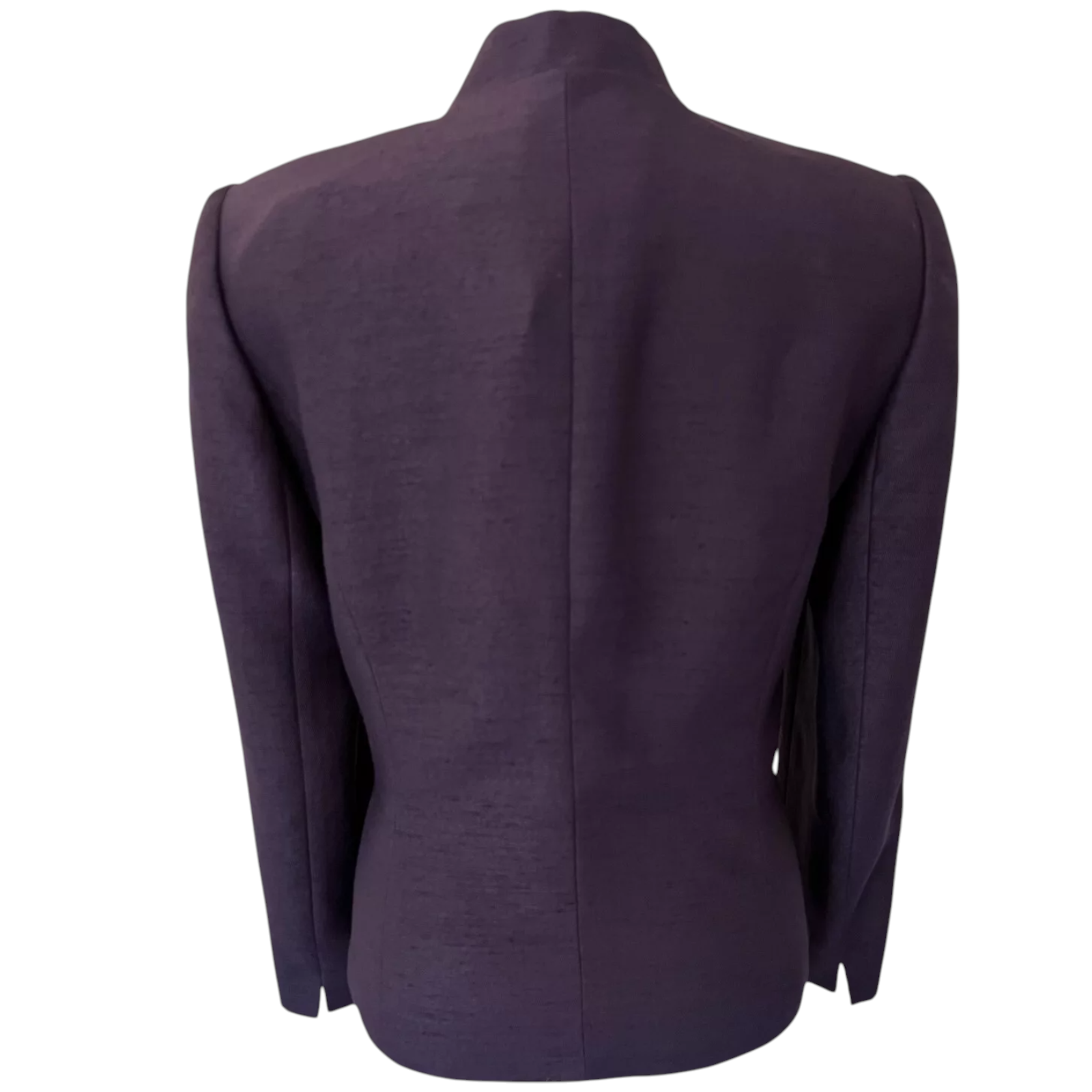 Jacques Vert Deep Plum Collarless Jacket UK 12