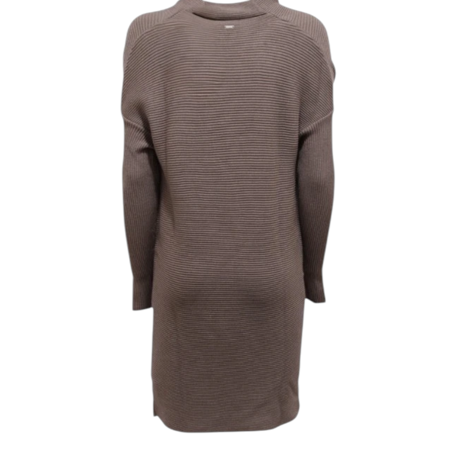 Armani Jeans Grey Ribbed Cowl Neck Jumper Dress UK 12
