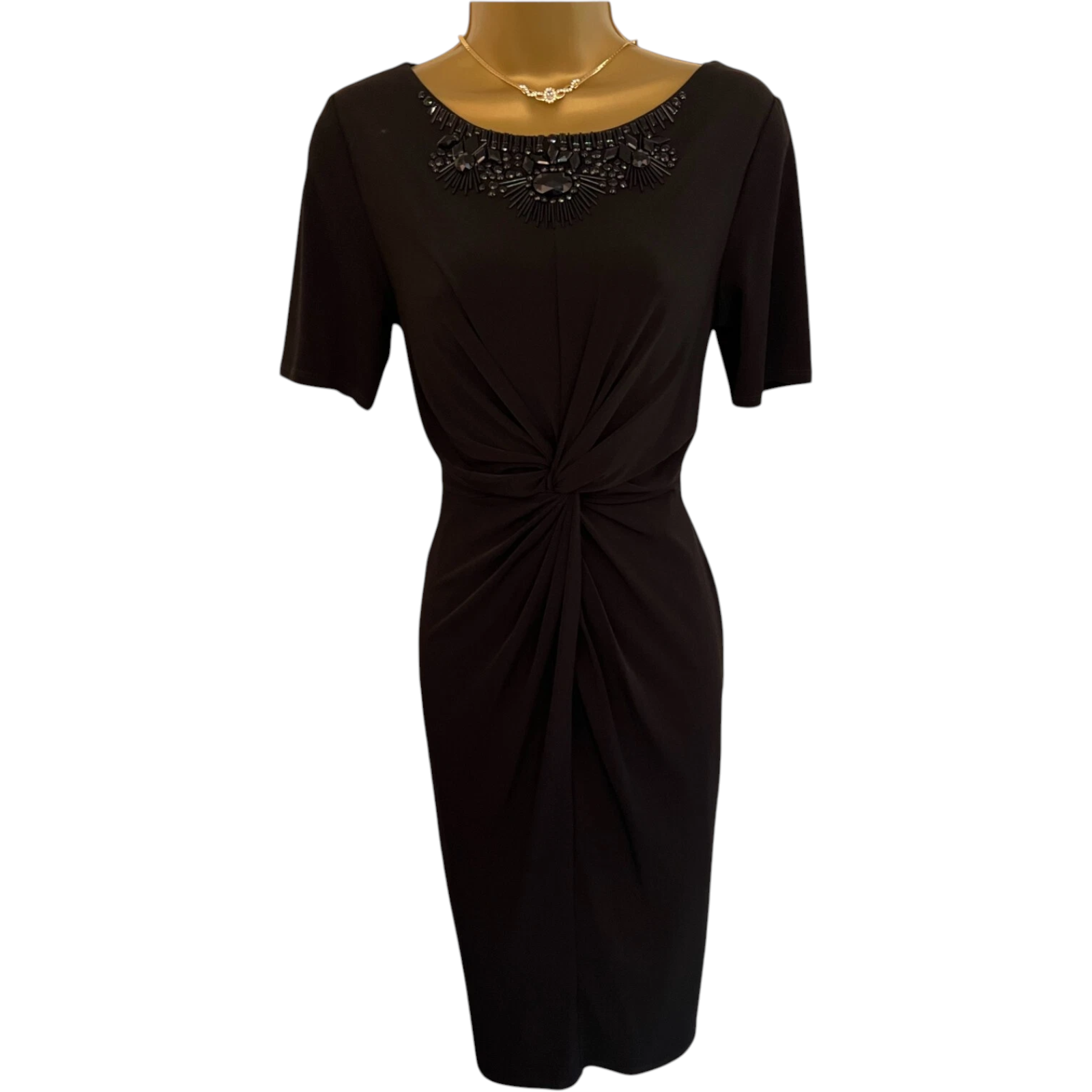 Marks & Spencer Black Beaded Twist Short UK 12