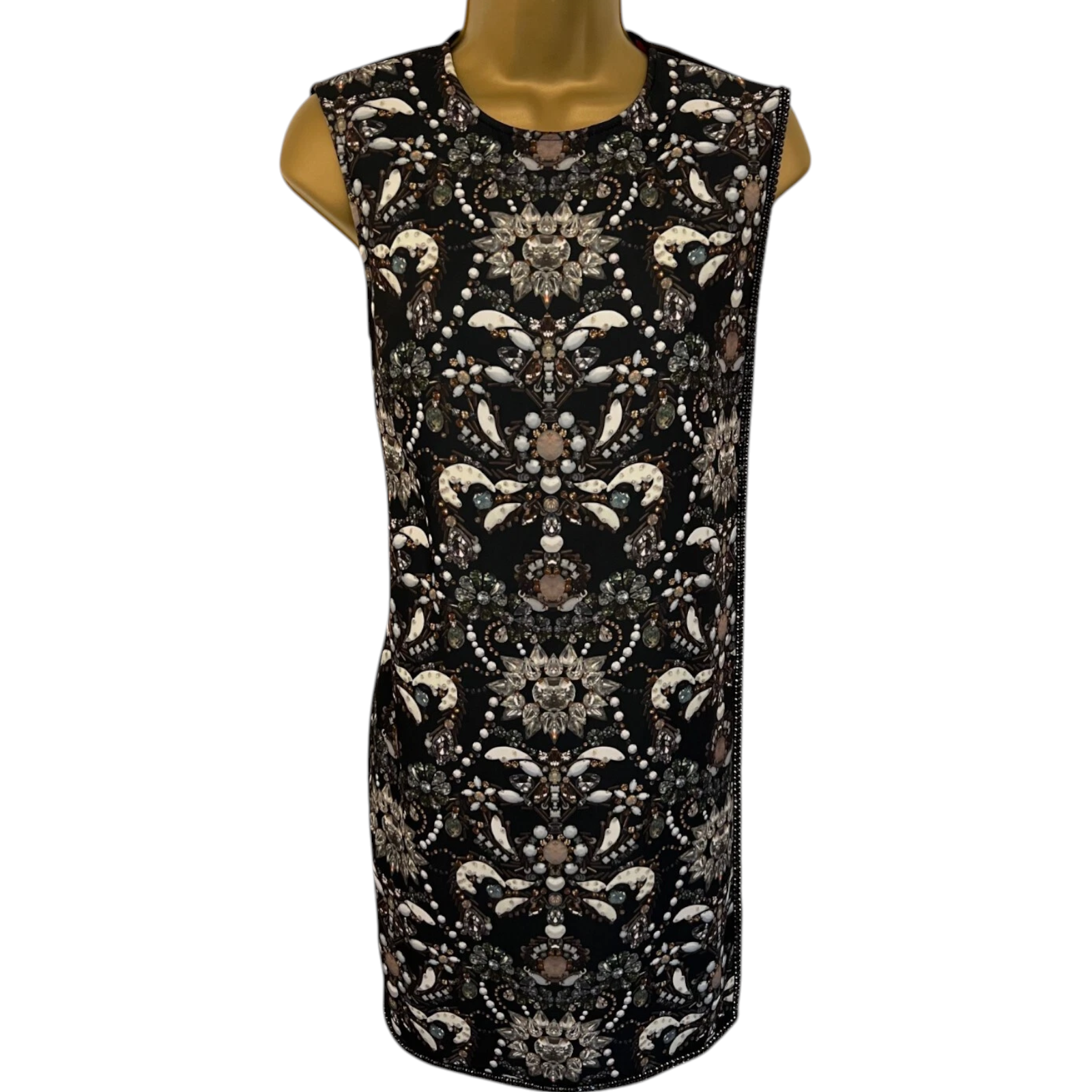 Ted Baker Jewel Print & Crystal Trim Dress UK 6