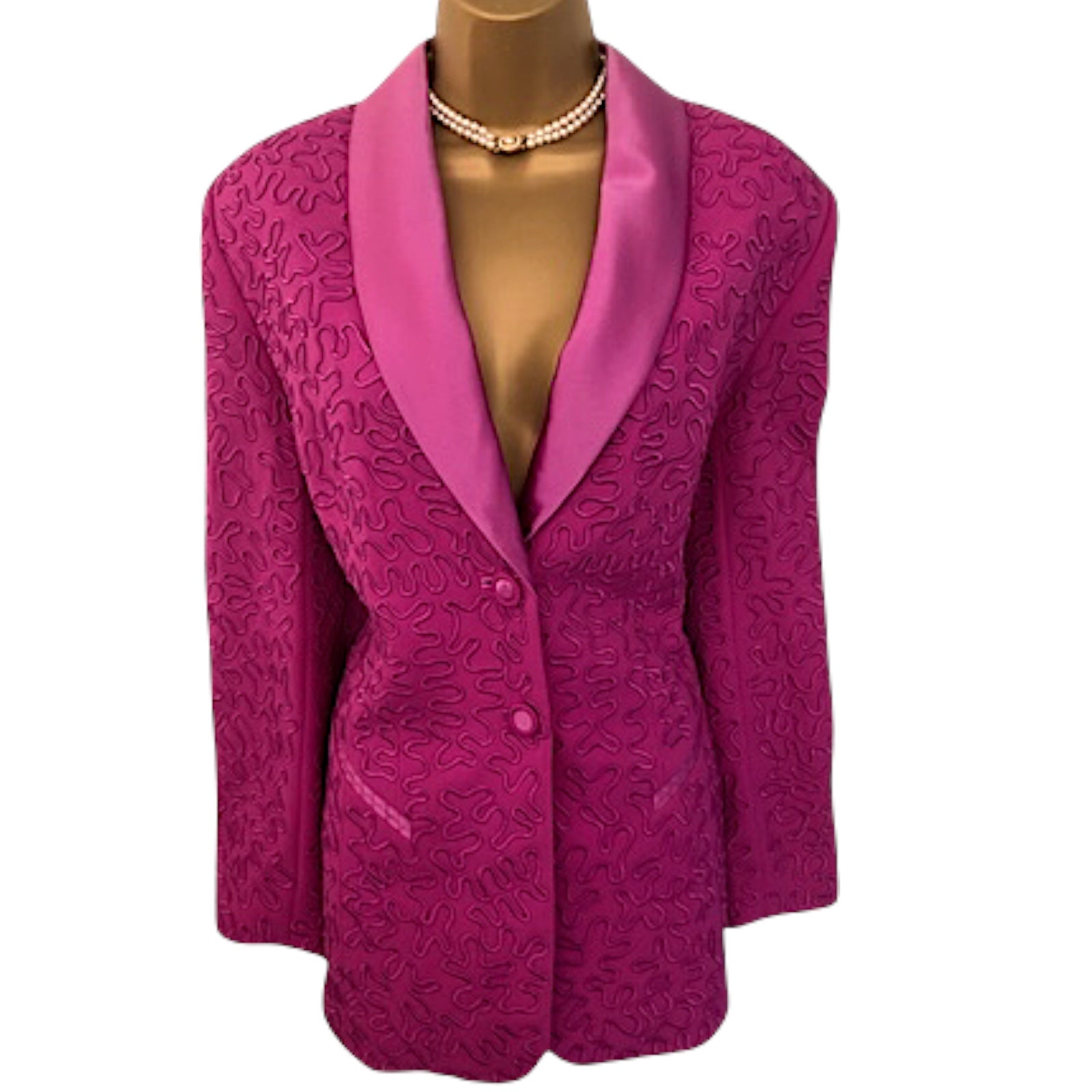 After Six By Ronald Joyce Pink Crepe Satin Occasion Jacket UK 12