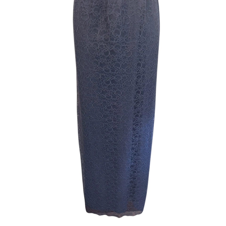 Whistles Narcisse Petrol Blue Lace Maxi Dress UK 10