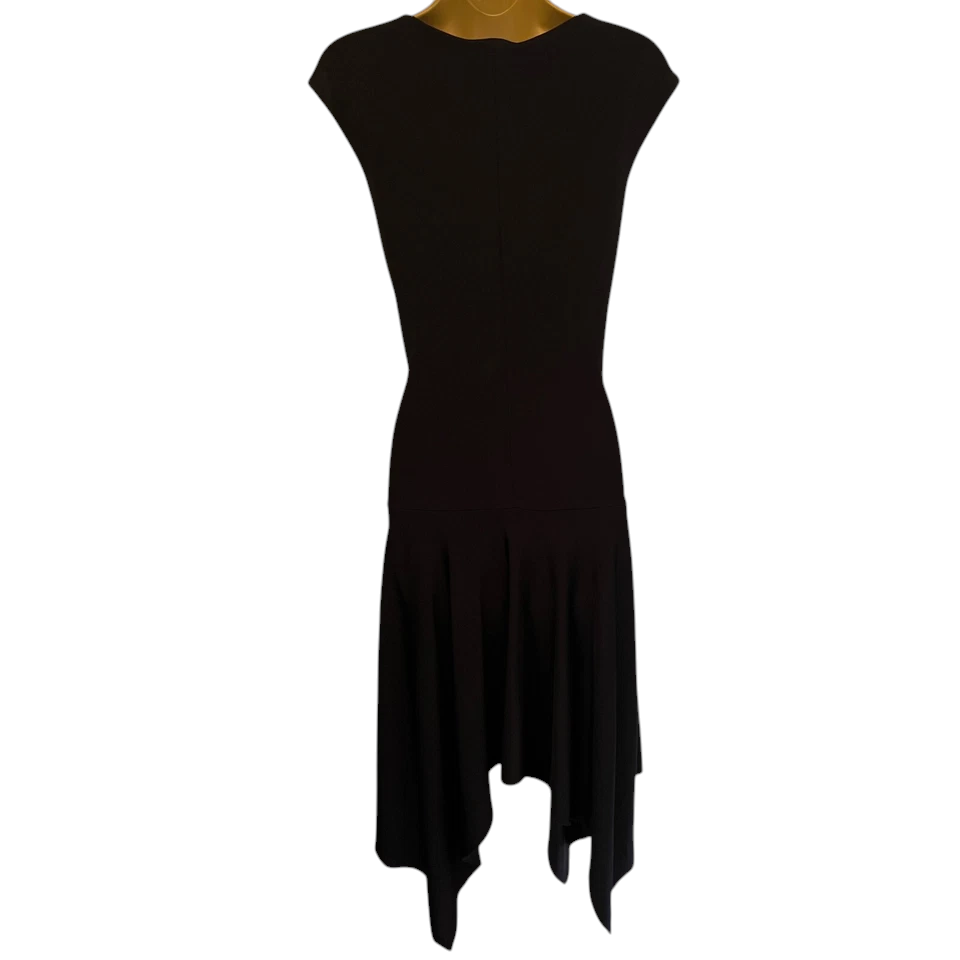 M&S Autograph Black Drop Waist Dress UK 8