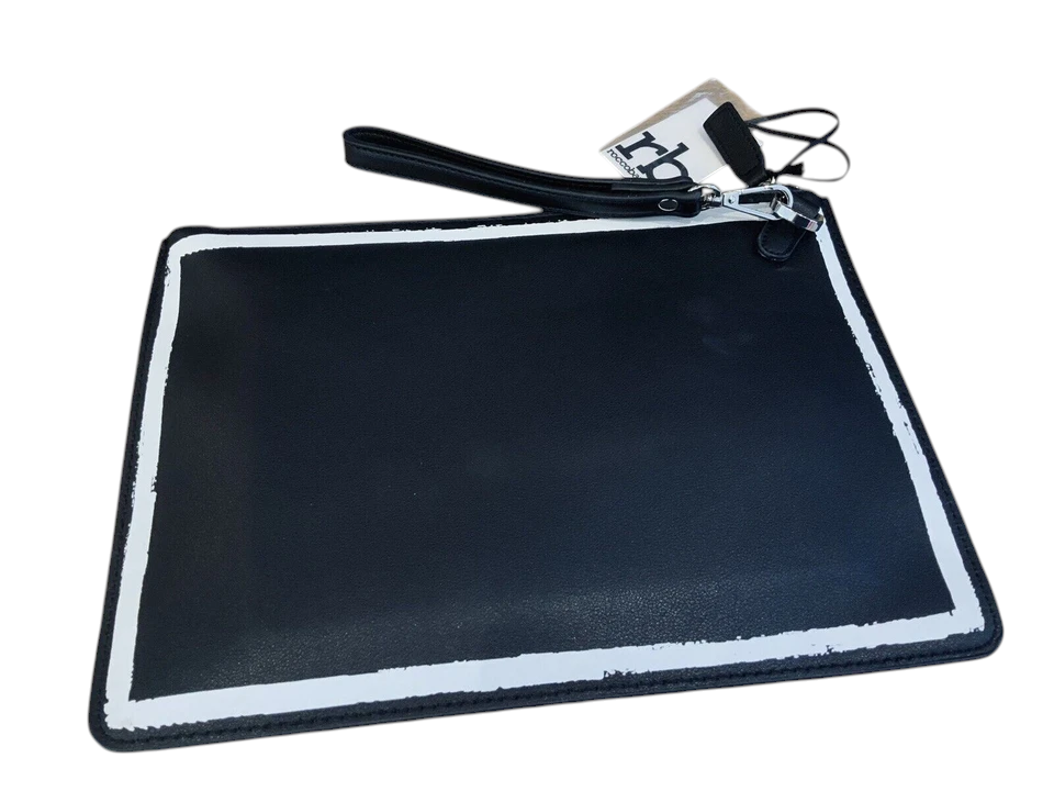 Roccobarocco Topazio Black Faux Leather Pouch