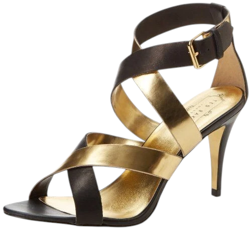 Ted Baker Adilina Black Gold Leather Buckle Sandals UK 8