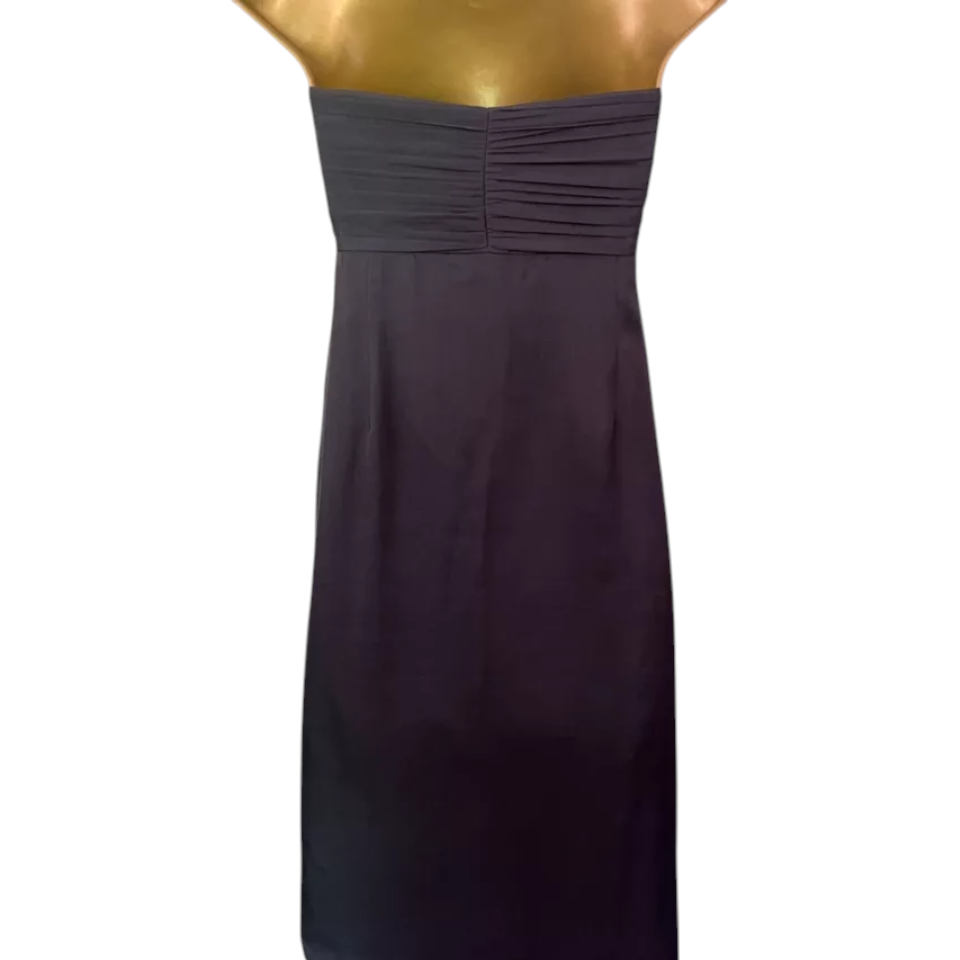 Monsoon Grey Silk Beaded Sleeveless Midi Dress UK 12/14