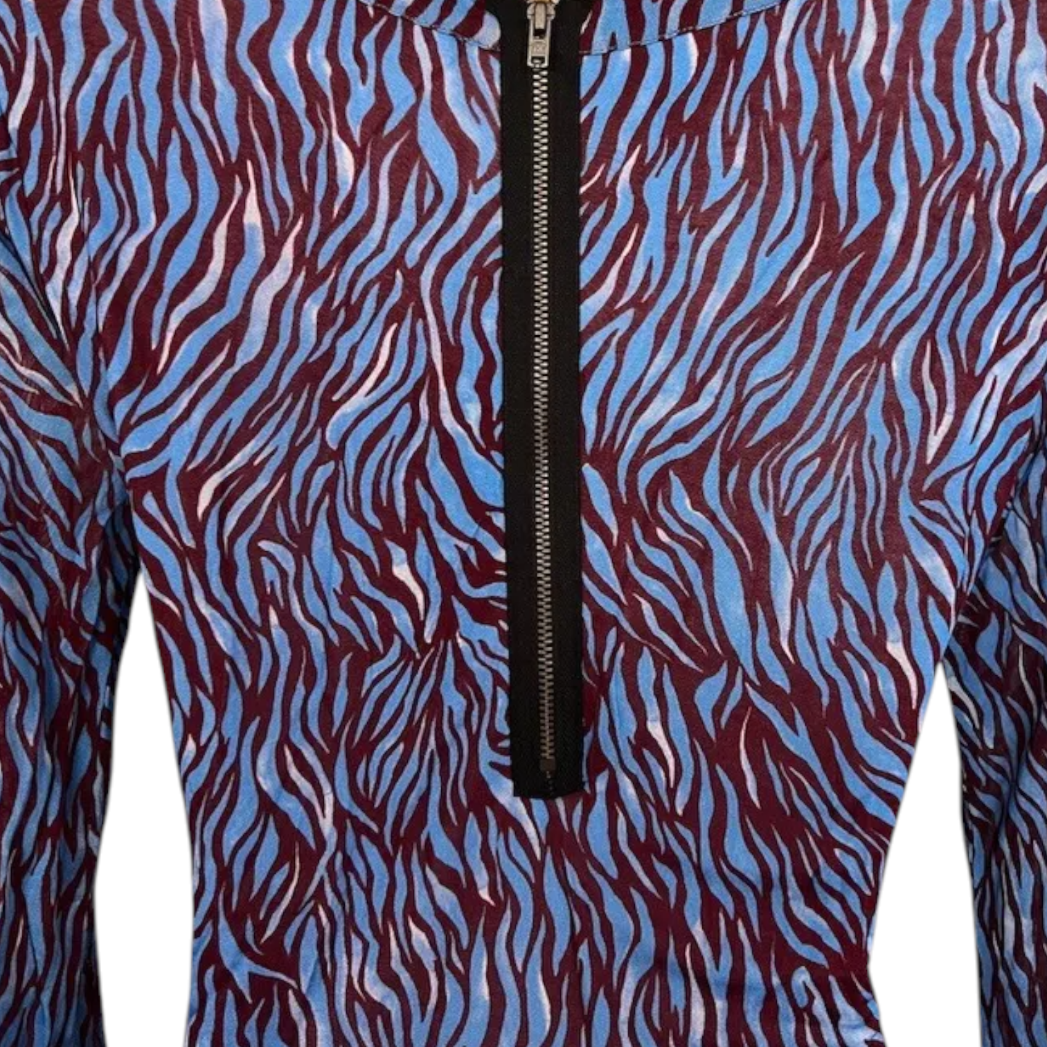 Primrose Park Blue & Claret Silky Dress UK 8