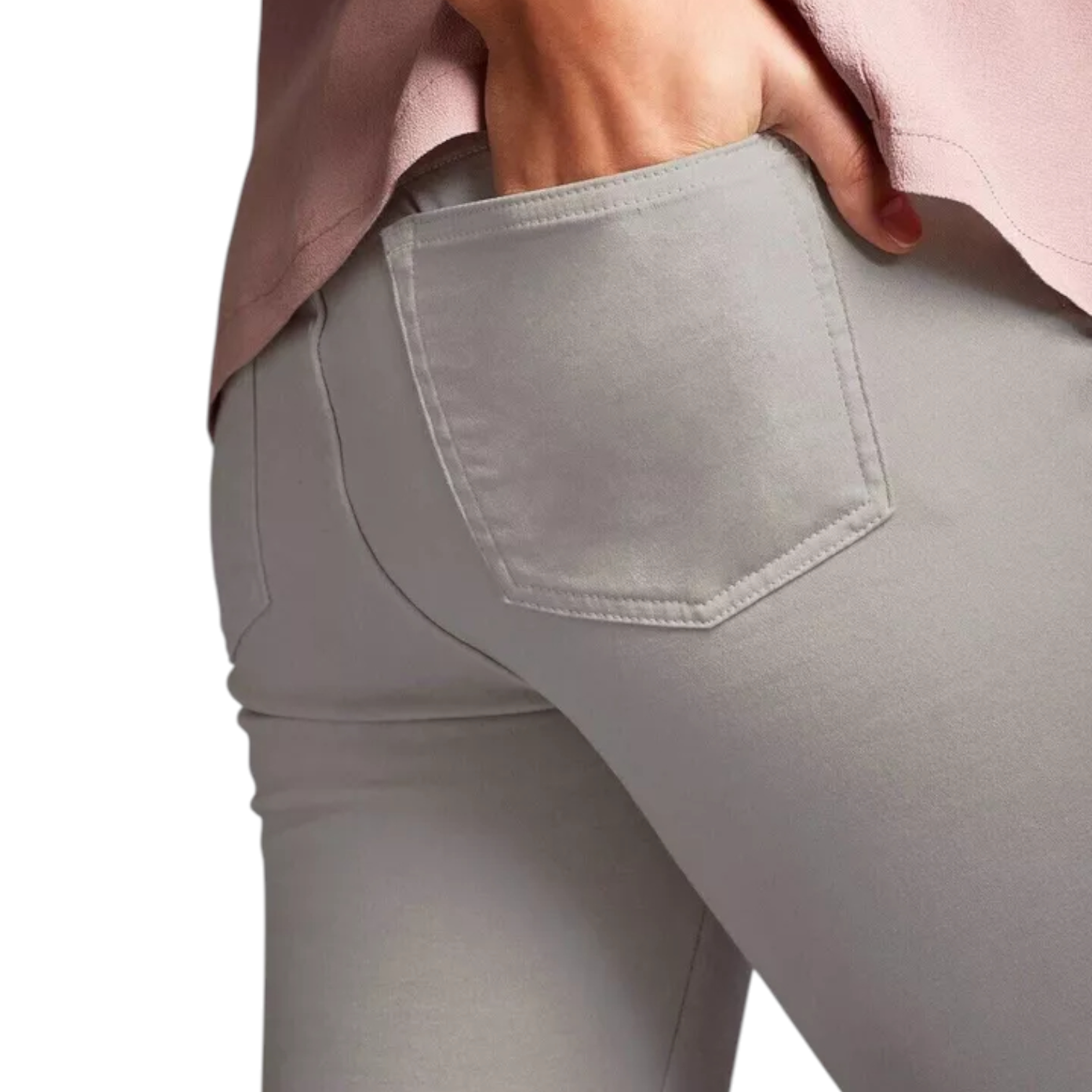 Waven Pale Grey Mid Rise Skinny Jeans UK 10
