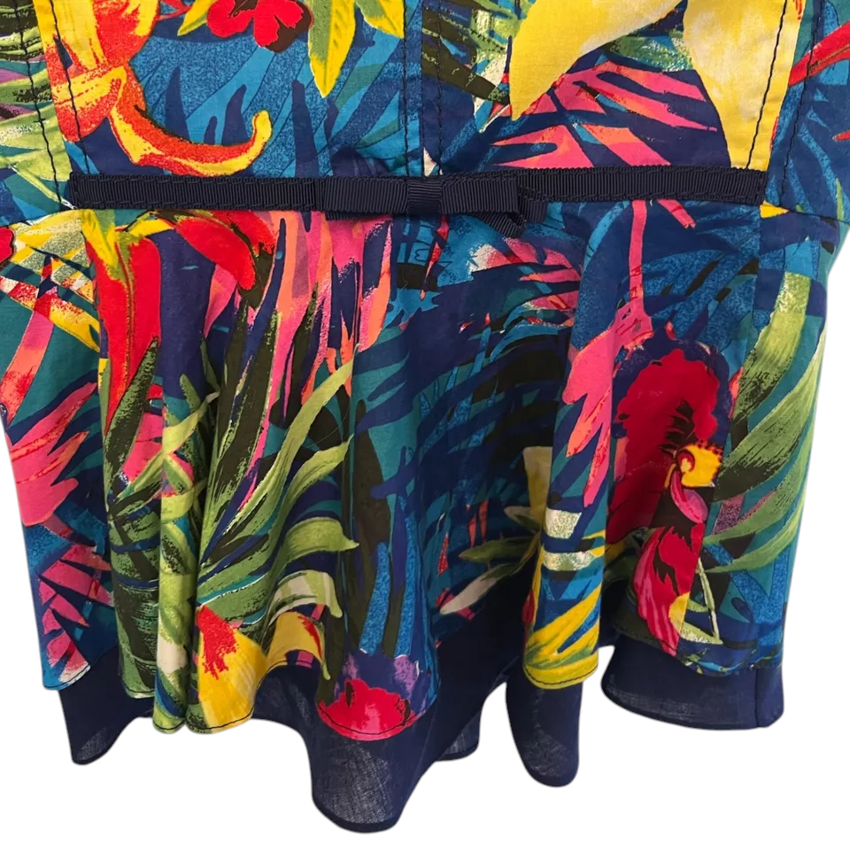 Karen Millen Multi Coloured Jungle Print Fishtail Skirt UK 8