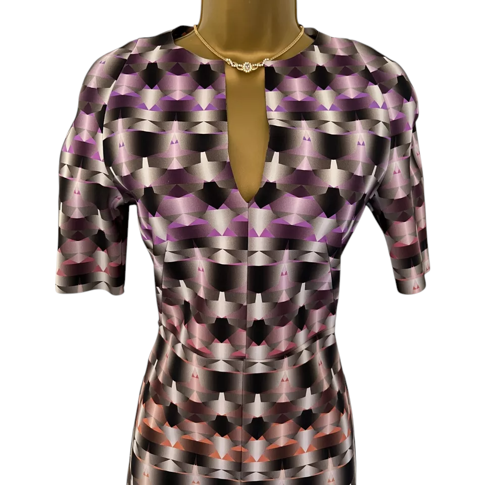 Scanlan Theodore Geometric Print Scuba Dress UK 8