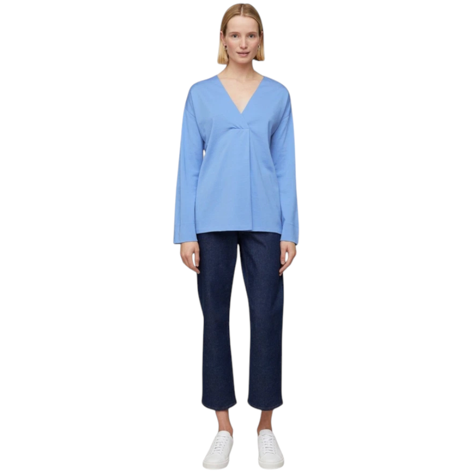 Jigsaw Sky Blue Long Sleeve Tunic Top UK 14