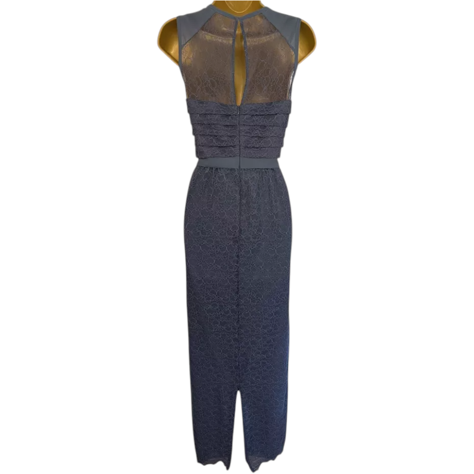 Whistles Narcisse Petrol Blue Lace Maxi Dress UK 10