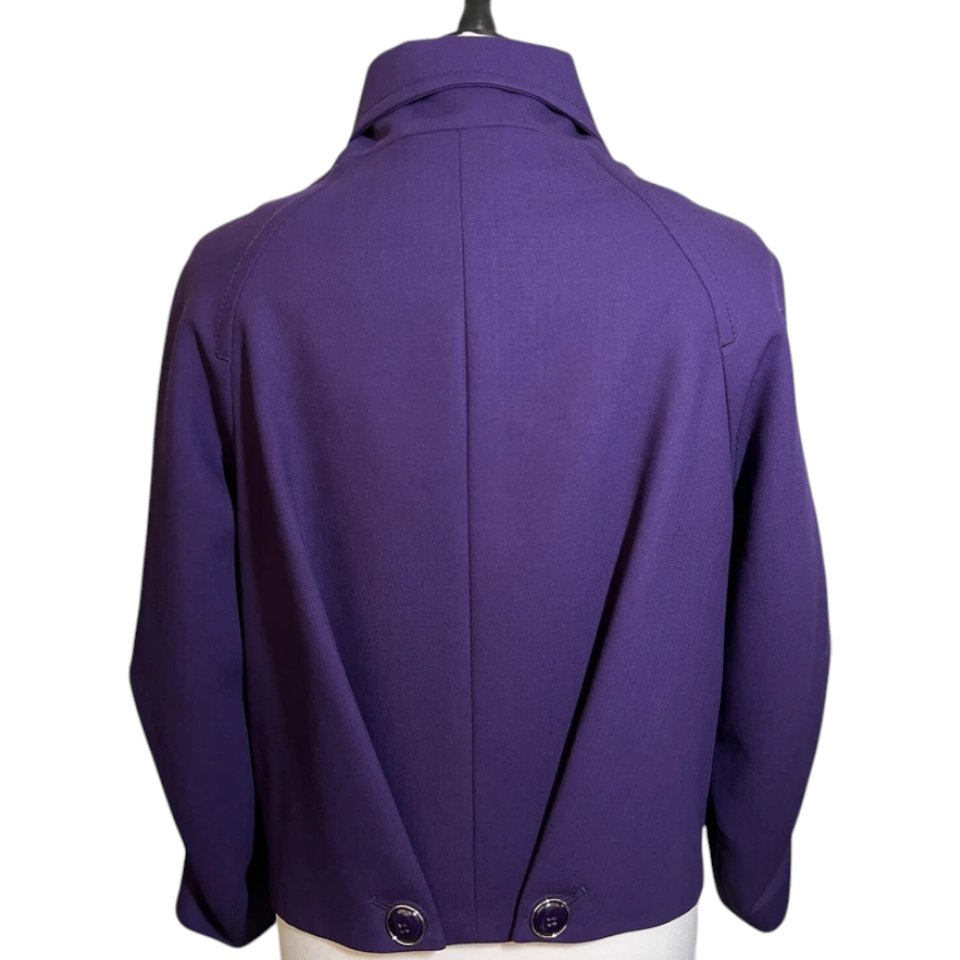 Karen Millen Purple Double Breasted Wool Jacket UK 14