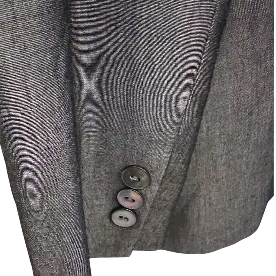 Marella Vintage 90's Grey Longline Tailored Jacket UK 14