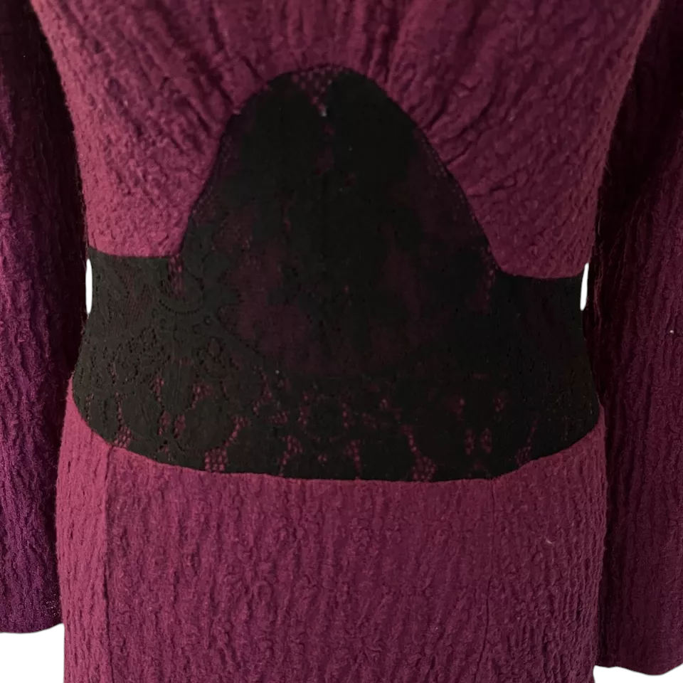 Nancy Mac Burgundy Knit Jumper Dress  UK 12