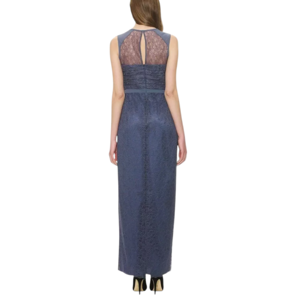 Whistles Narcisse Petrol Blue Lace Maxi Dress UK 10