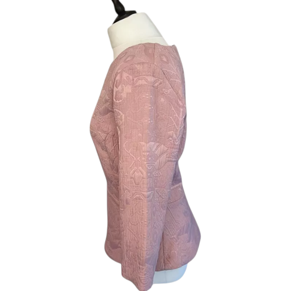 Part Two Pink Textured Peplum Top  UK 12