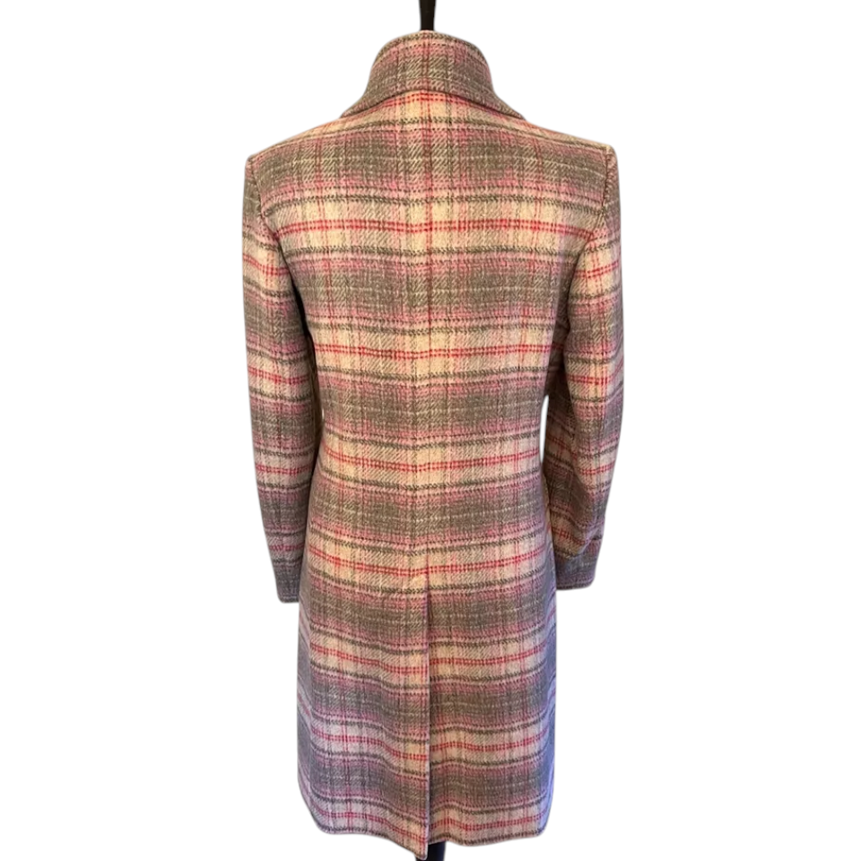 Paul Costelloe Dressage Vintage Wool Mix Tweed Pea Coat  UK 10