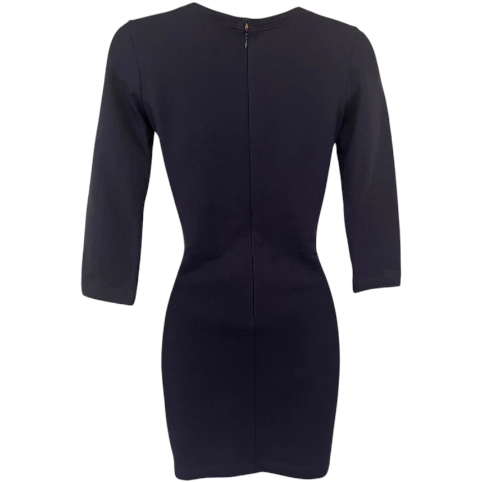 Markus Lupfer Thick Jersey Navy Sequin Bodycon Dress UK 8