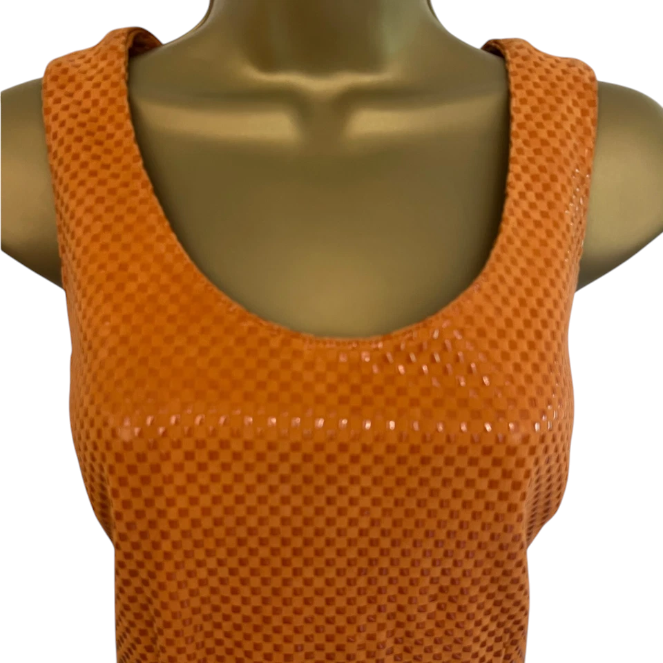 Pelz Ruppert Rare Vintage Orange Suede Dress UK 12