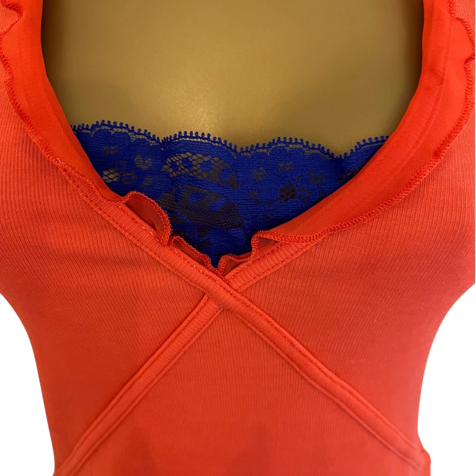 Marc Cain Orange Blue Lace Dress UK 10