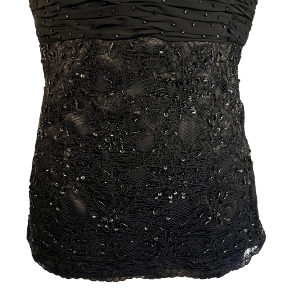 Detlef Mandel Avantgarde Black Beaded Top UK 8