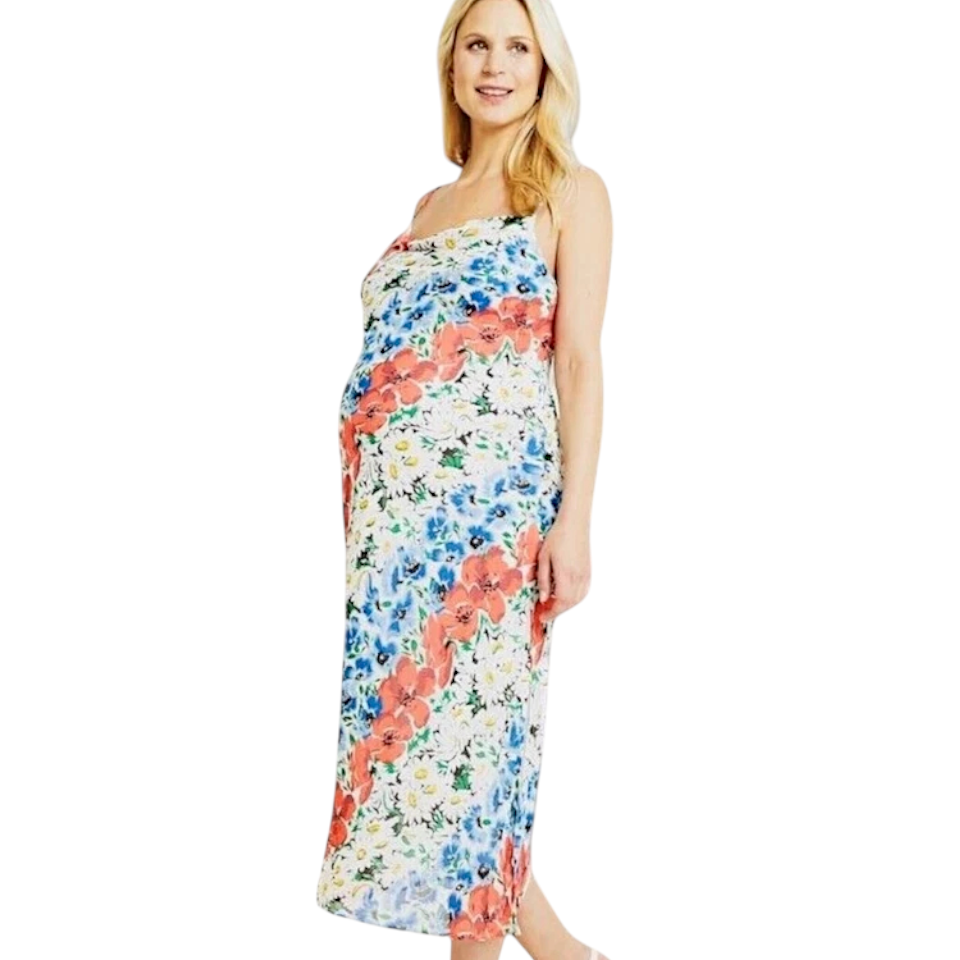 Topshop Multicoloured Floral Maternity Dress UK 16