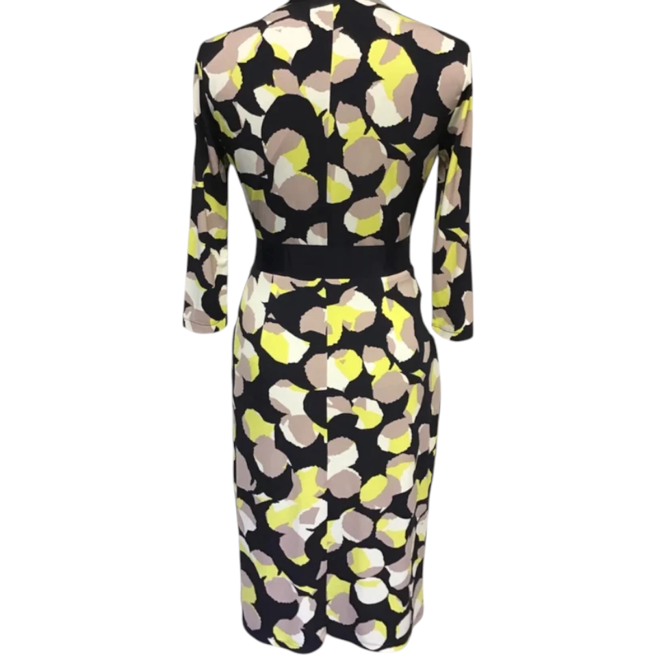 Fenn Wright Manson Navy & Yellow Dress UK 10
