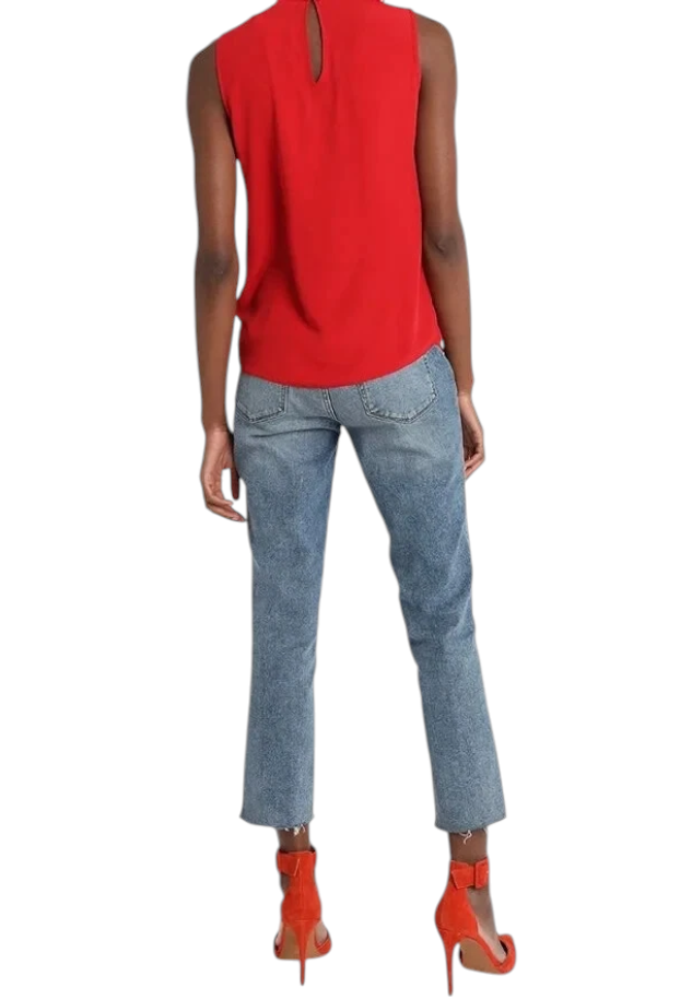 Dorothy Perkins Embellished Red Top UK 12