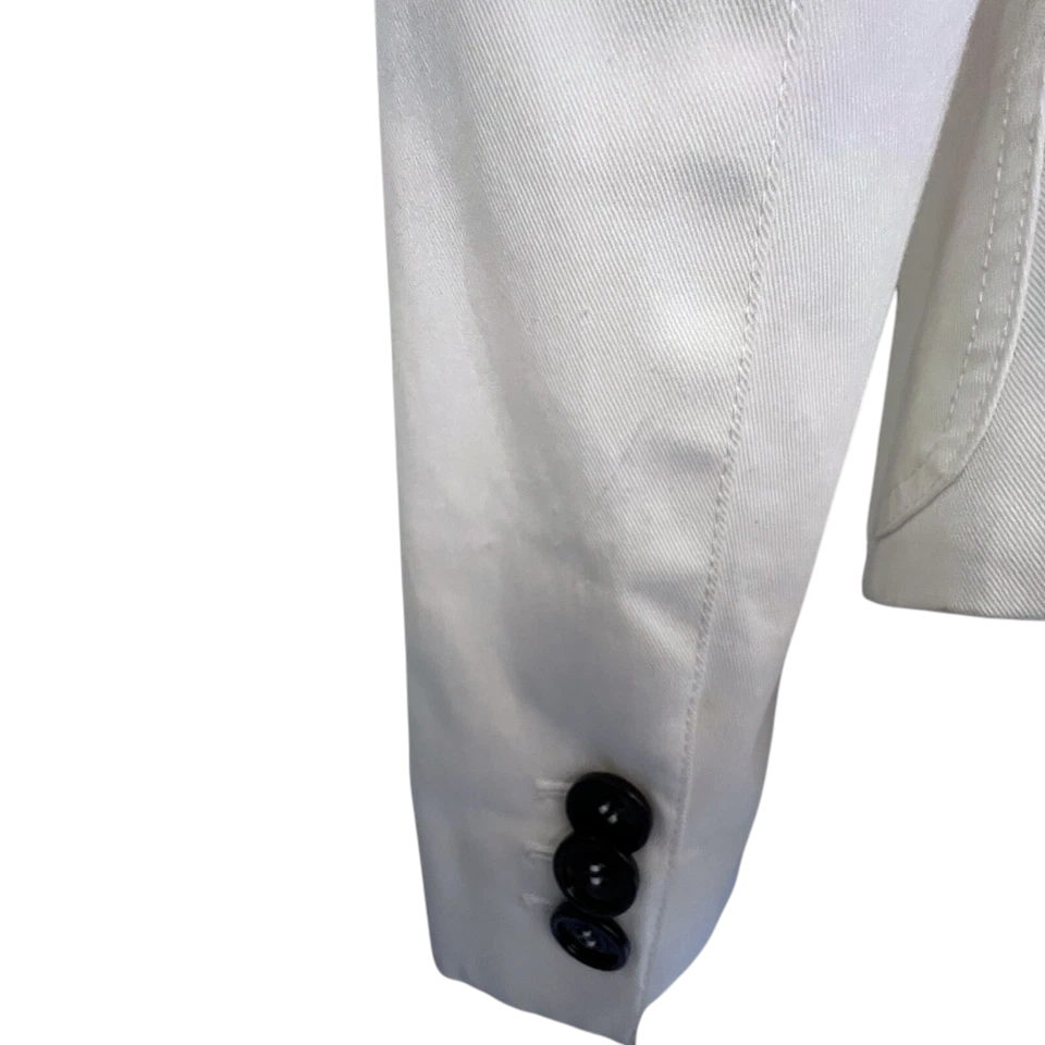 Burberry White Cotton Summer Jacket UK 8