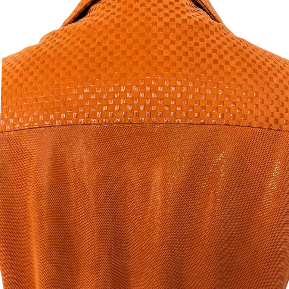 Pelz Ruppert Vintage Orange Suede Waistcoat UK 14