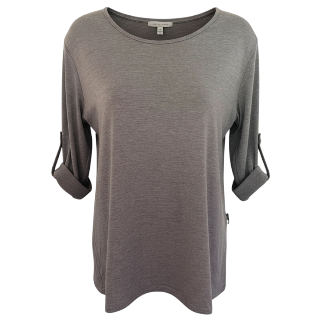 Sarah Santos Grey Soft Jersey Casual Top UK 12