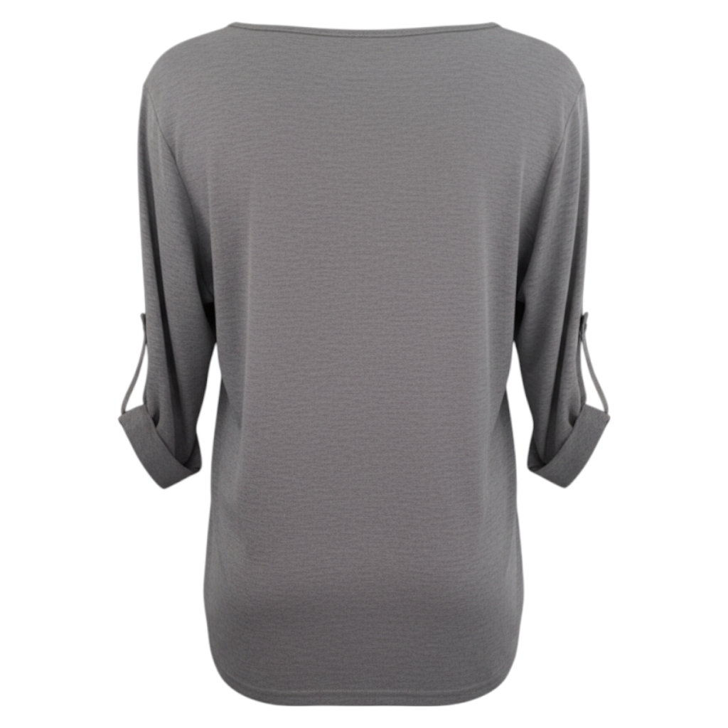 Sarah Santos Grey Soft Jersey Casual Top UK 12