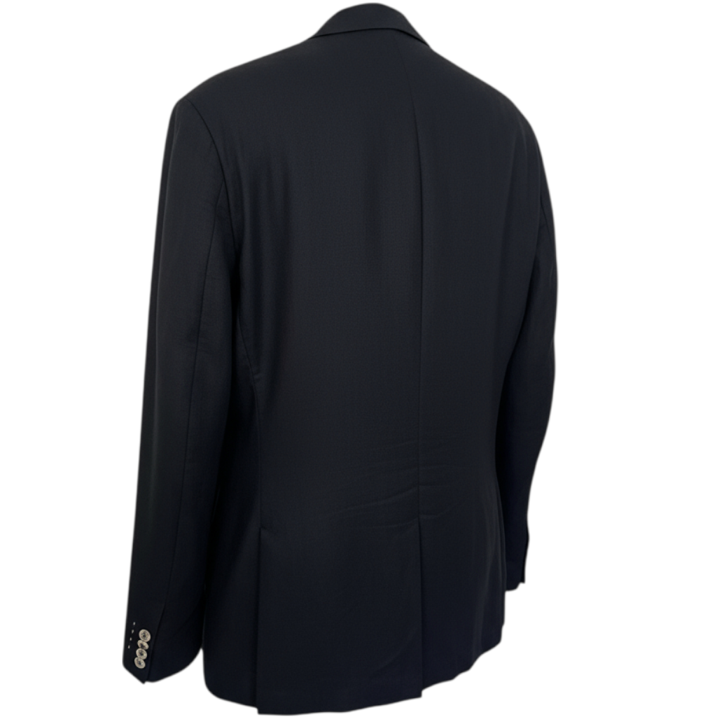 Stones Mens Navy Linen Slim Fit Jacket UK 46