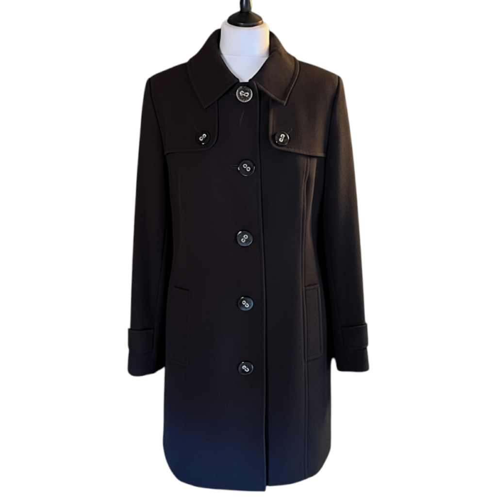 Windsmoor Black Autumn Winter 3/4 Length Coat UK 12