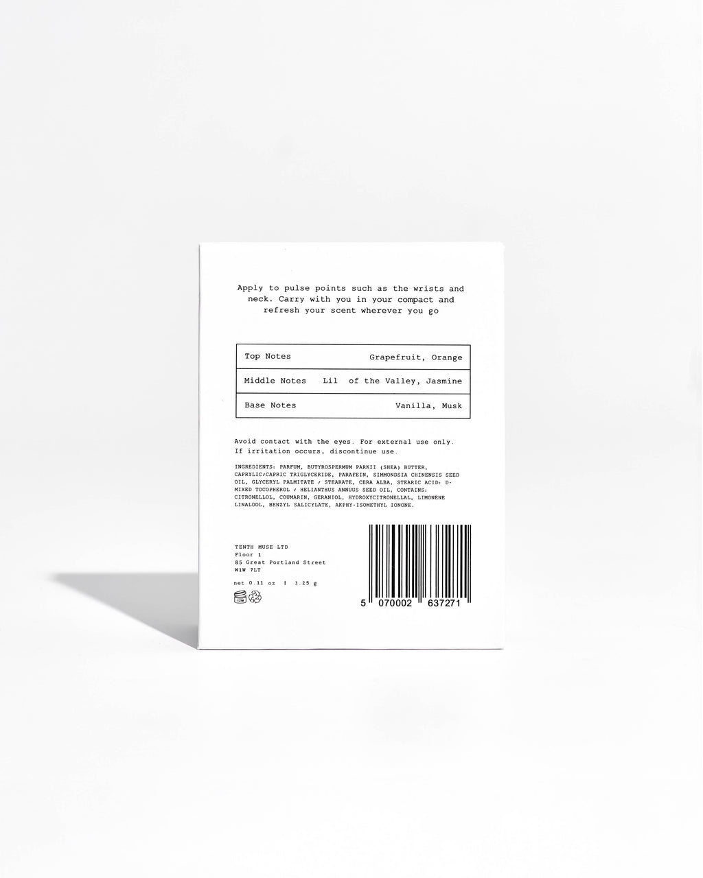 TENTH MUSE CLEAN GIRL SOLID PERFUME BALM