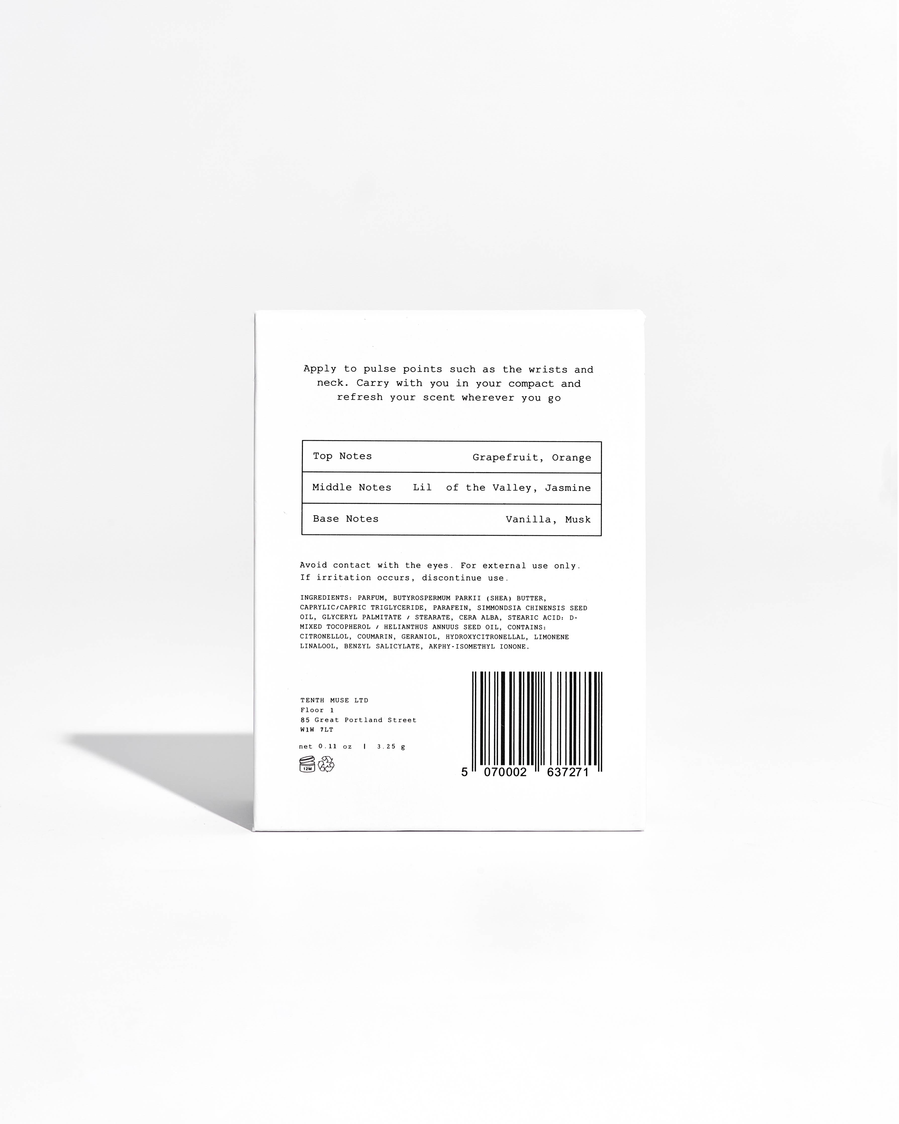 TENTH MUSE CLEAN GIRL SOLID PERFUME BALM