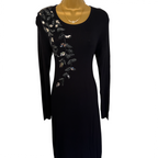 Clements Ribeiro Navy Embellished Jumper Dress UK 10