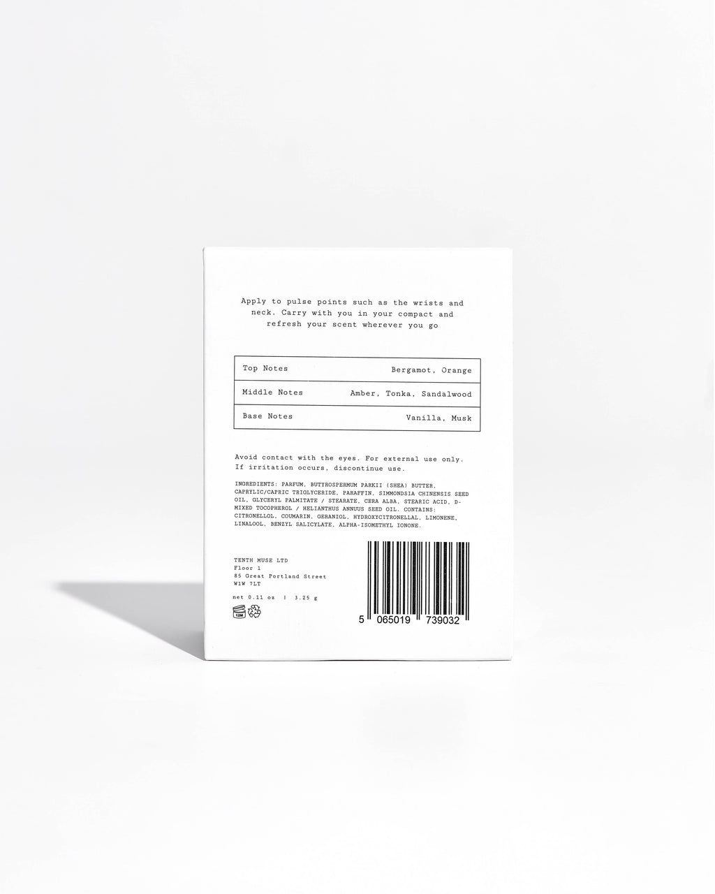 TENTH MUSE VANILLA AFTERGLOW SOLID PERFUME BALM