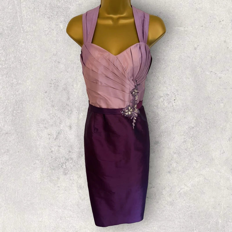 Veni Infantino Silk Dress Suit UK 12 – Purple & Pink