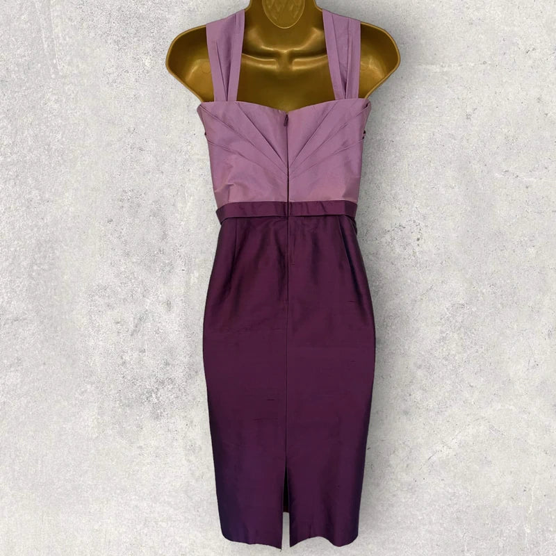 Veni Infantino Silk Dress Suit UK 12 – Purple & Pink