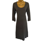 Adini Grey Polka Dot Cotton Jersey Dress UK 14