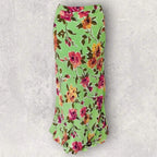 Paul Costelloe Dressage Lime Rose Floral Maxi Skirt  UK 12