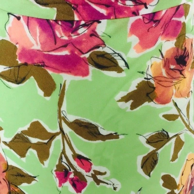 Paul Costelloe Dressage Lime Rose Floral Maxi Skirt  UK 12