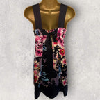 Ted Baker Multicoloured Silk Floral Slip Dress Sz 2 UK 10